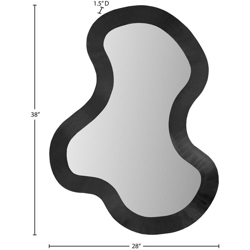 Meridian Furniture Oblique Black Mirror