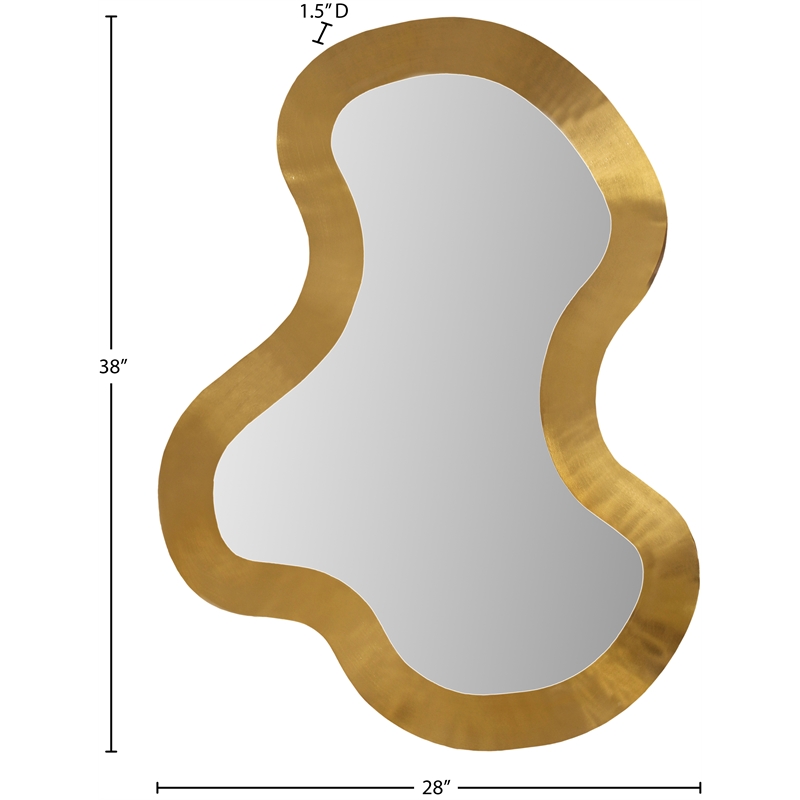 Meridian Furniture Oblique Gold Mirror