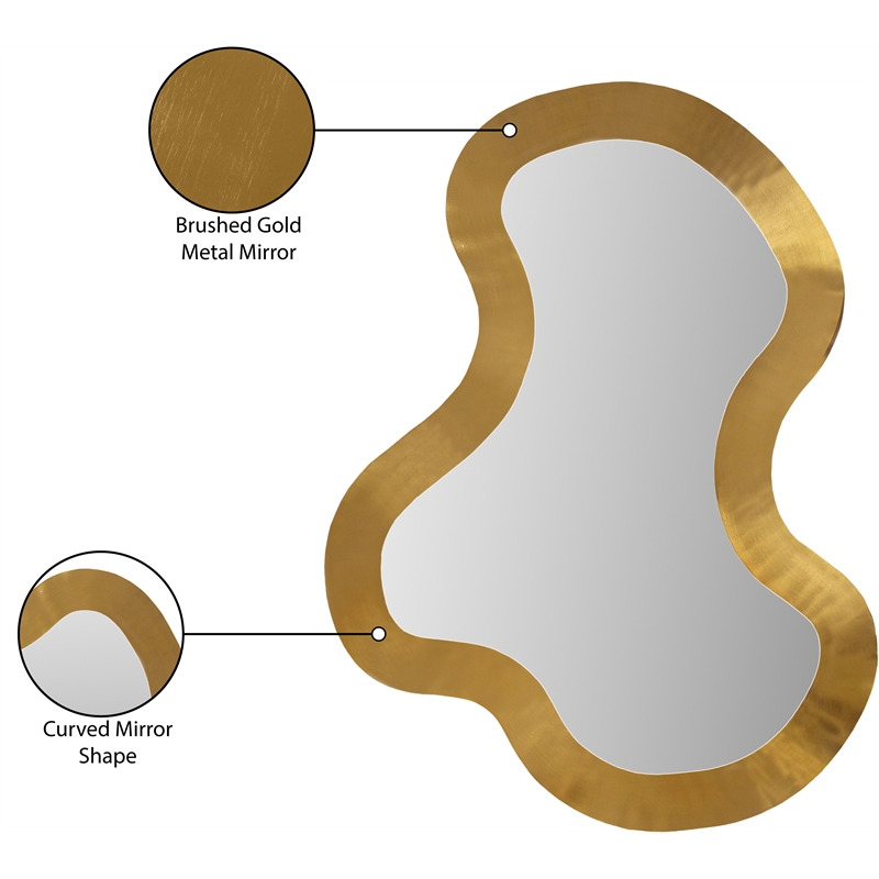 Meridian Furniture Oblique Gold Mirror