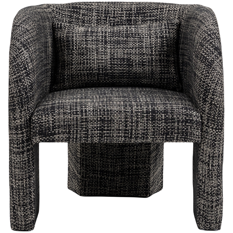 Meridian Furniture Sawyer Black Weaved Fabric Accent Chair