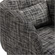 Meridian Furniture Sawyer Black Weaved Fabric Accent Chair