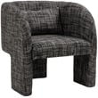 Meridian Furniture Sawyer Black Weaved Fabric Accent Chair