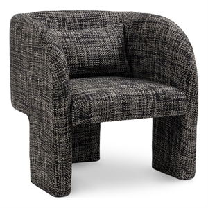 Meridian Furniture Sawyer Black Weaved Fabric Accent Chair