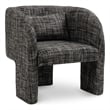 Meridian Furniture Sawyer Black Weaved Fabric Accent Chair