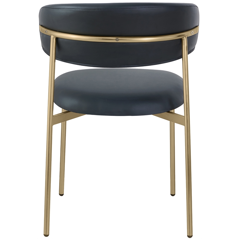 Meridian Furniture Lupita Black Vegan Leather Dining Chair (Set of 2)