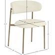 Meridian Furniture Lupita Cream Vegan Leather Dining Chair (Set of 2)