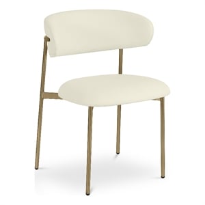 Meridian Furniture Lupita Cream Vegan Leather Dining Chair (Set of 2)