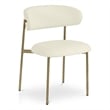 Meridian Furniture Lupita Cream Vegan Leather Dining Chair (Set of 2)