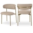 Meridian Furniture Lupita Taupe Vegan Leather Dining Chair (Set of 2)