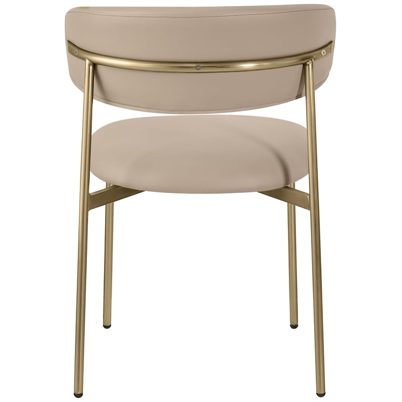 Meridian Furniture Lupita Taupe Vegan Leather Dining Chair (Set of 2)