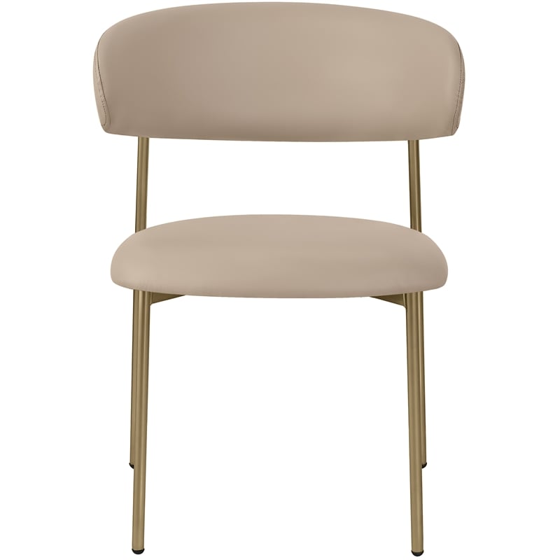 Meridian Furniture Lupita Taupe Vegan Leather Dining Chair (Set of 2)