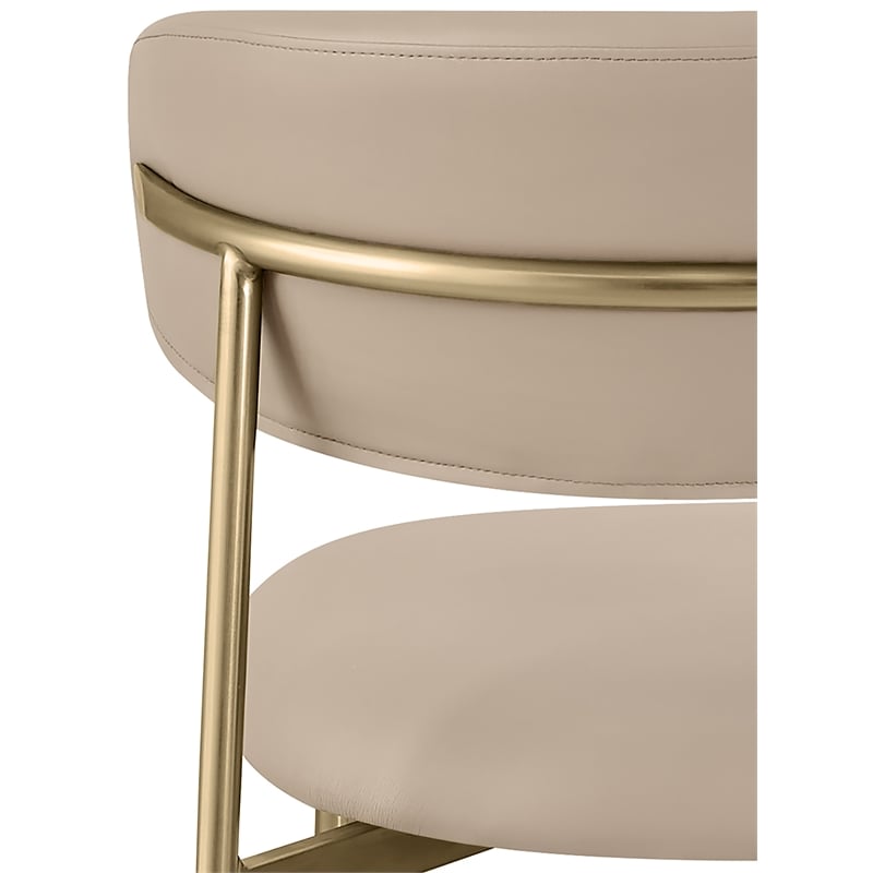 Meridian Furniture Lupita Taupe Vegan Leather Dining Chair (Set of 2)