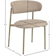 Meridian Furniture Lupita Taupe Vegan Leather Dining Chair (Set of 2)