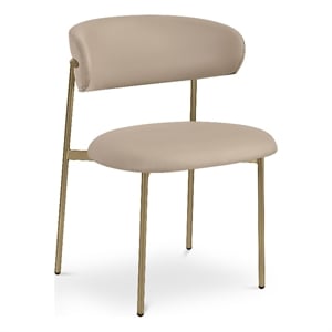 Meridian Furniture Lupita Taupe Vegan Leather Dining Chair (Set of 2)