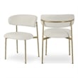 Meridian Furniture Lupita Off White Vegan Leather Dining Chair (Set of 2)