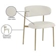 Meridian Furniture Lupita Off White Vegan Leather Dining Chair (Set of 2)