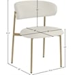 Meridian Furniture Lupita Off White Vegan Leather Dining Chair (Set of 2)