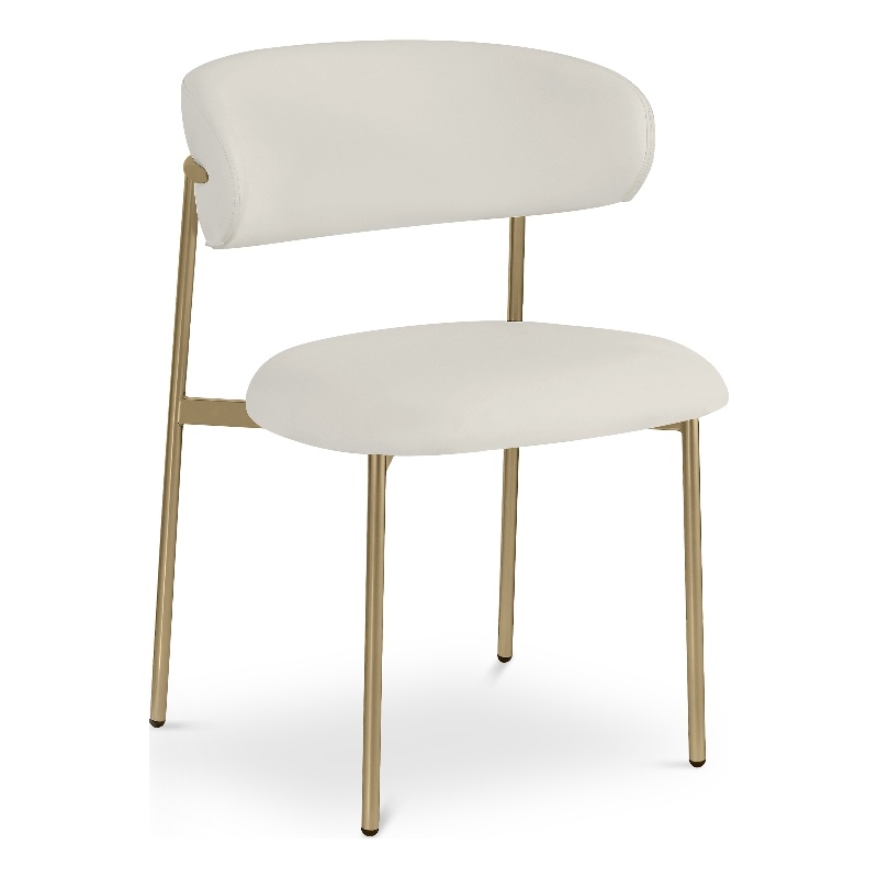 Meridian Furniture Lupita Off White Vegan Leather Dining Chair (Set of 2)