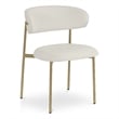 Meridian Furniture Lupita Off White Vegan Leather Dining Chair (Set of 2)