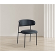 Meridian Furniture Lupita Black Vegan Leather Dining Chair (Set of 2)