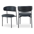 Meridian Furniture Lupita Black Vegan Leather Dining Chair (Set of 2)