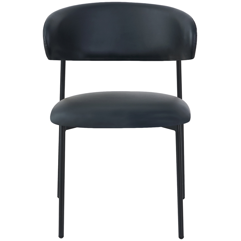 Meridian Furniture Lupita Black Vegan Leather Dining Chair (Set of 2)