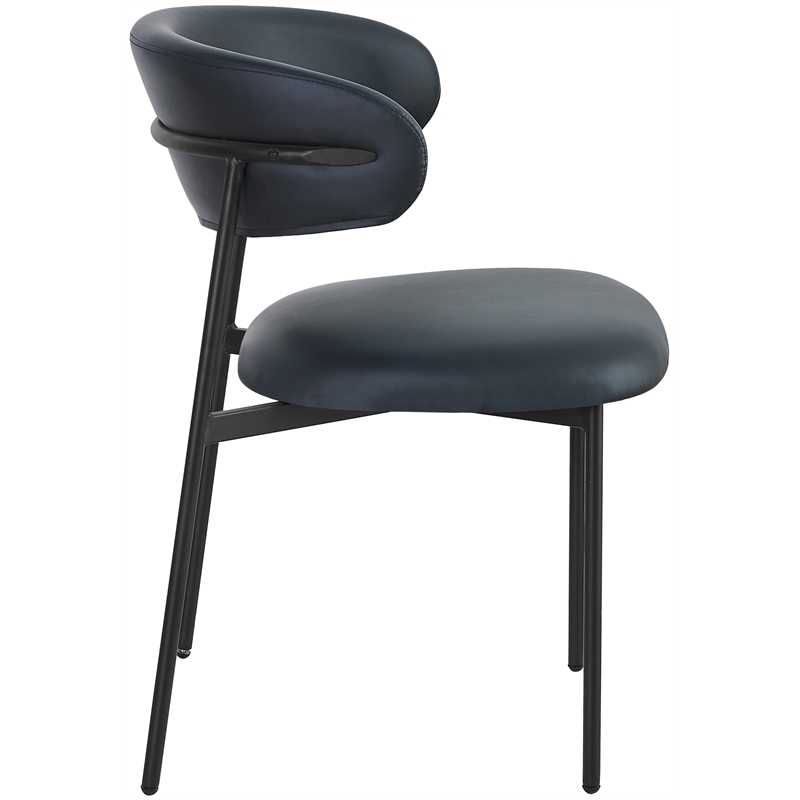Meridian Furniture Lupita Black Vegan Leather Dining Chair (Set of 2)