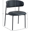 Meridian Furniture Lupita Black Vegan Leather Dining Chair (Set of 2)