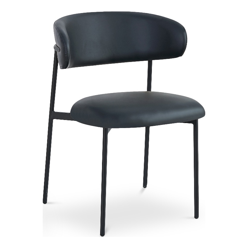 Meridian Furniture Lupita Black Vegan Leather Dining Chair (Set of 2)