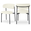 Meridian Furniture Lupita Cream Vegan Leather Dining Chair (Set of 2)