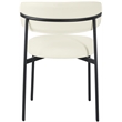 Meridian Furniture Lupita Cream Vegan Leather Dining Chair (Set of 2)