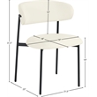 Meridian Furniture Lupita Cream Vegan Leather Dining Chair (Set of 2)