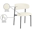 Meridian Furniture Lupita Cream Vegan Leather Dining Chair (Set of 2)