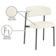 Meridian Furniture Lupita Cream Vegan Leather Dining Chair (Set of 2)
