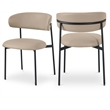 Meridian Furniture Lupita Taupe Vegan Leather Dining Chair (Set of 2)