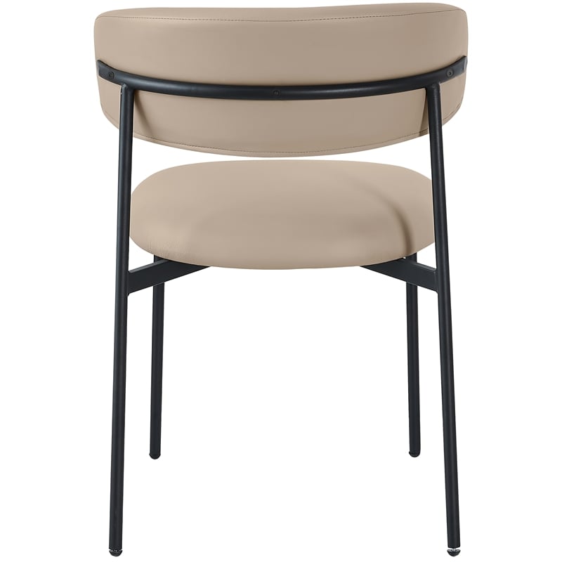 Meridian Furniture Lupita Taupe Vegan Leather Dining Chair (Set of 2)