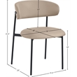 Meridian Furniture Lupita Taupe Vegan Leather Dining Chair (Set of 2)