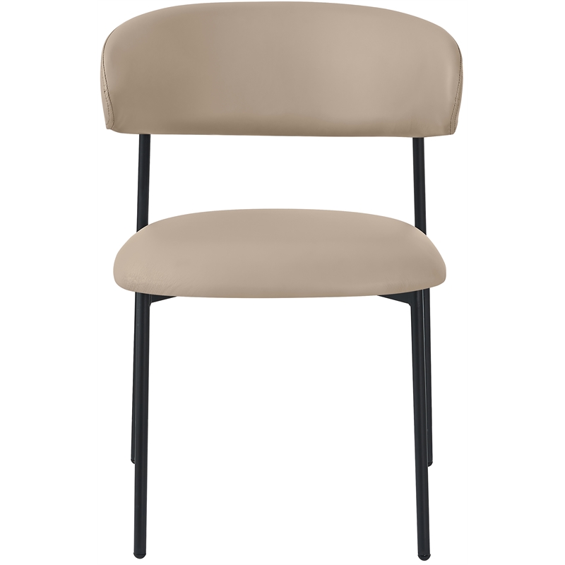 Meridian Furniture Lupita Taupe Vegan Leather Dining Chair (Set of 2)