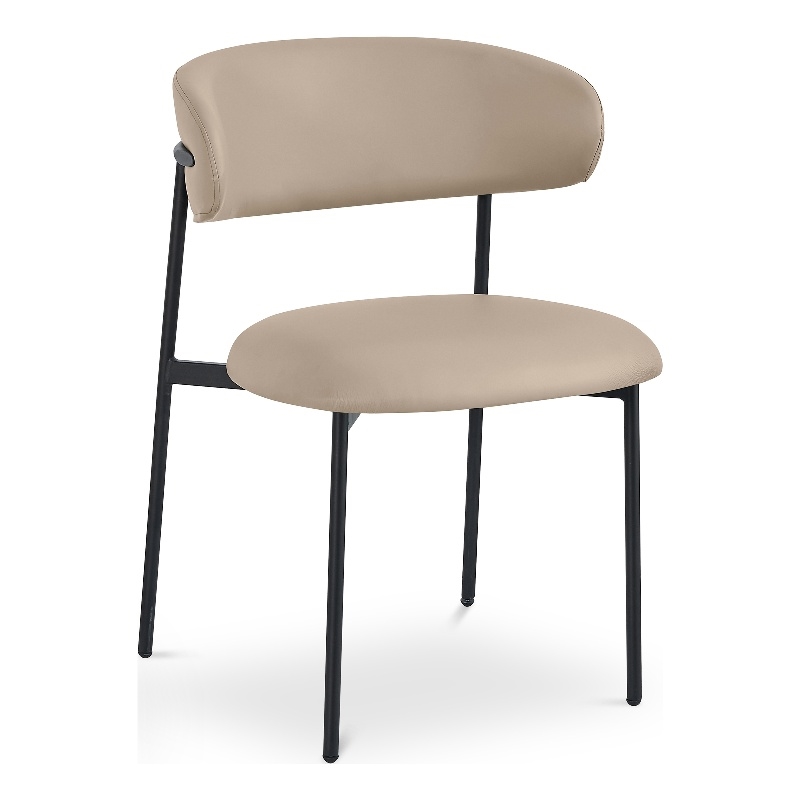 Meridian Furniture Lupita Taupe Vegan Leather Dining Chair (Set of 2)