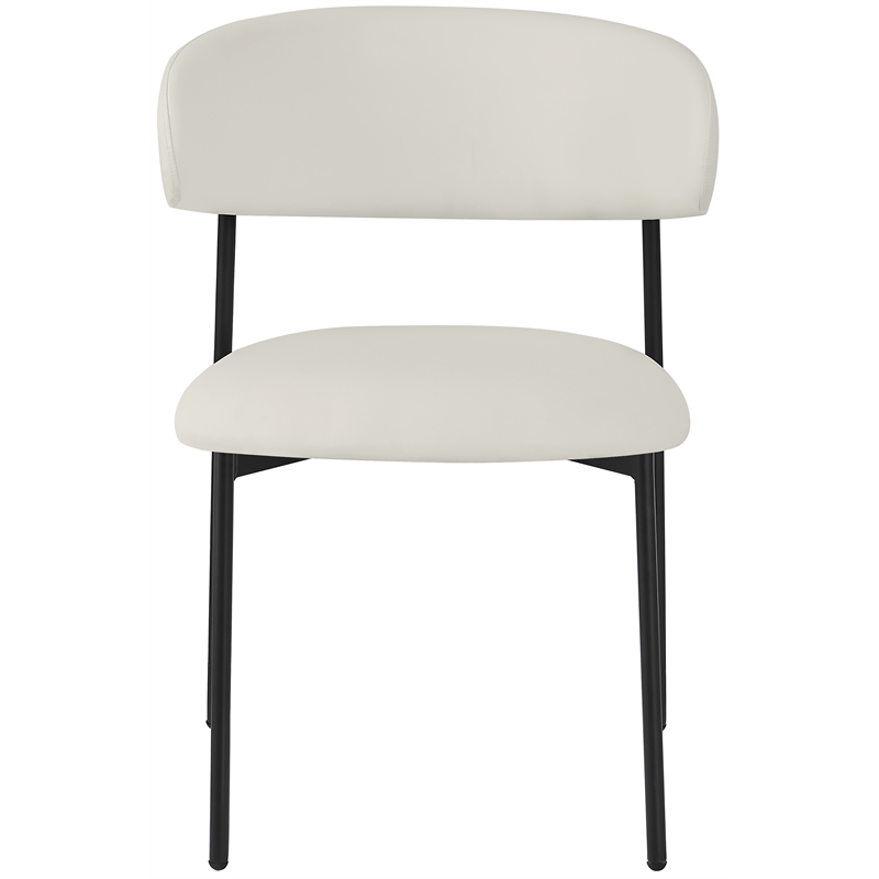 Meridian Furniture Lupita Off White Vegan Leather Dining Chair (Set of 2)