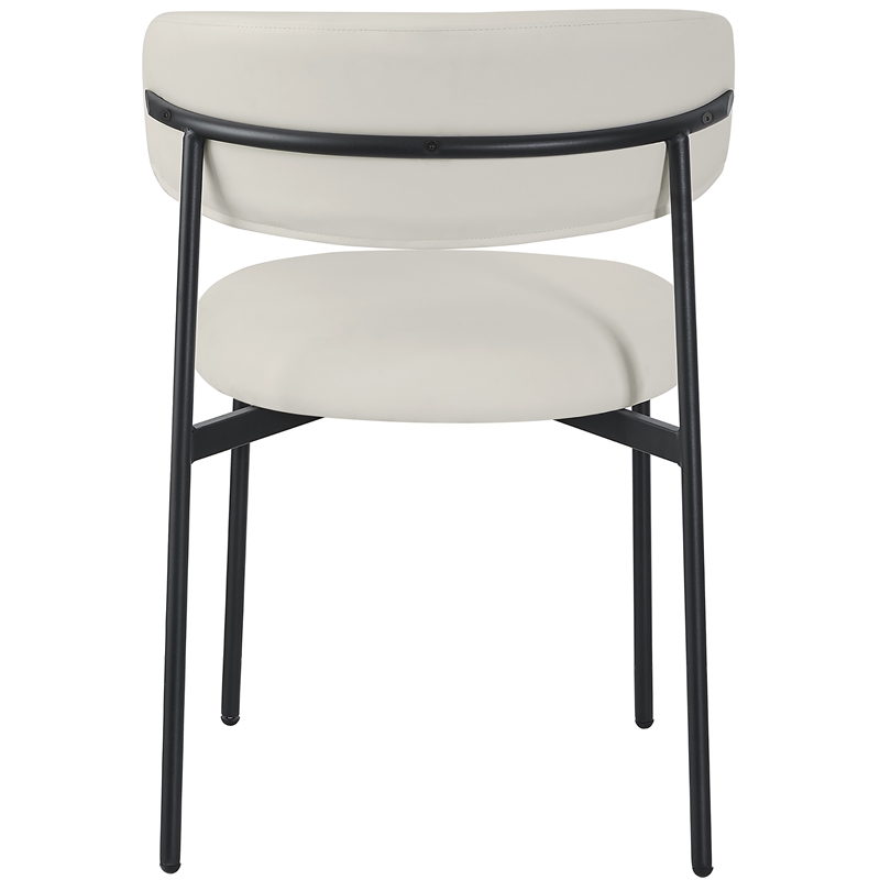 Meridian Furniture Lupita Off White Vegan Leather Dining Chair (Set of 2)