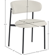 Meridian Furniture Lupita Off White Vegan Leather Dining Chair (Set of 2)