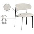 Meridian Furniture Lupita Off White Vegan Leather Dining Chair (Set of 2)