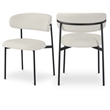 Meridian Furniture Lupita Off White Vegan Leather Dining Chair (Set of 2)