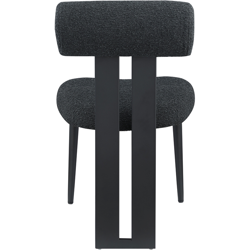 Meridian Furniture Dario Black Boucle Fabric Dining Chair (Set of 2)