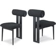 Meridian Furniture Dario Black Boucle Fabric Dining Chair (Set of 2)