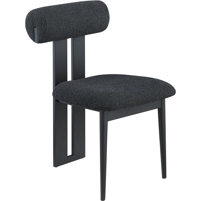 Meridian Furniture Dario Black Boucle Fabric Dining Chair (Set of 2)