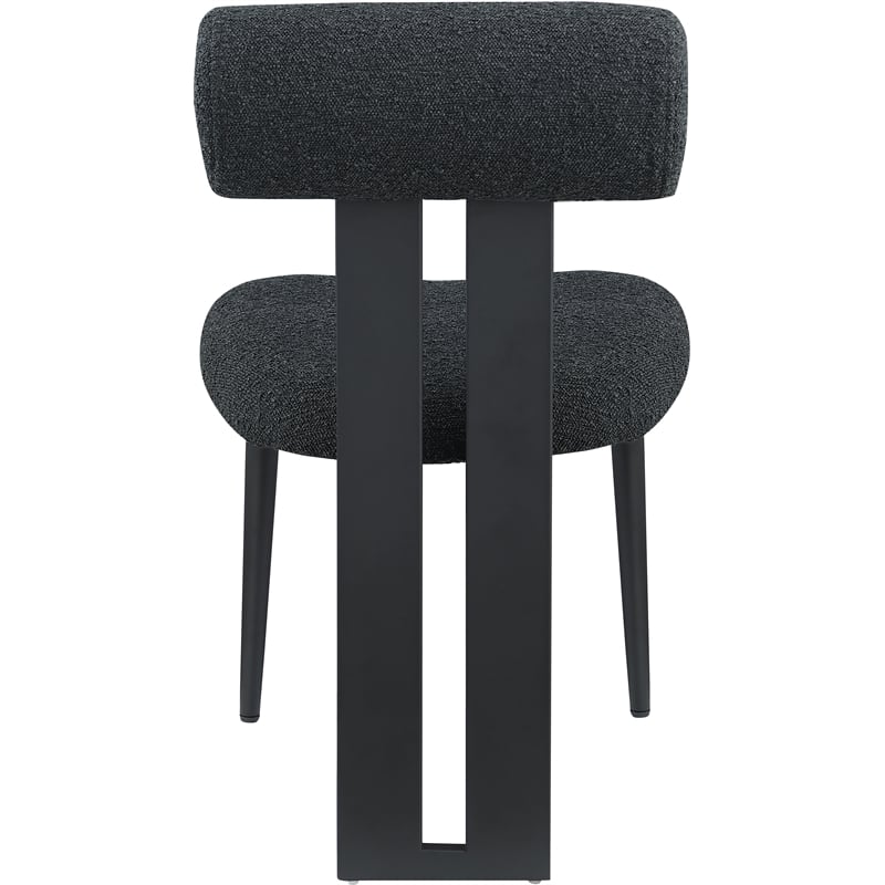 Meridian Furniture Dario Black Boucle Fabric Dining Chair (Set of 2)
