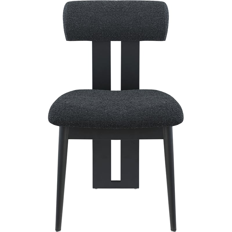 Meridian Furniture Dario Black Boucle Fabric Dining Chair (Set of 2)