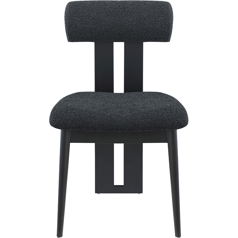 Meridian Furniture Dario Black Boucle Fabric Dining Chair (Set of 2)